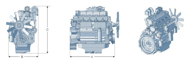 BF4M1013 diesel engine 4 stroke 4 cylinder water cooled  for deutz