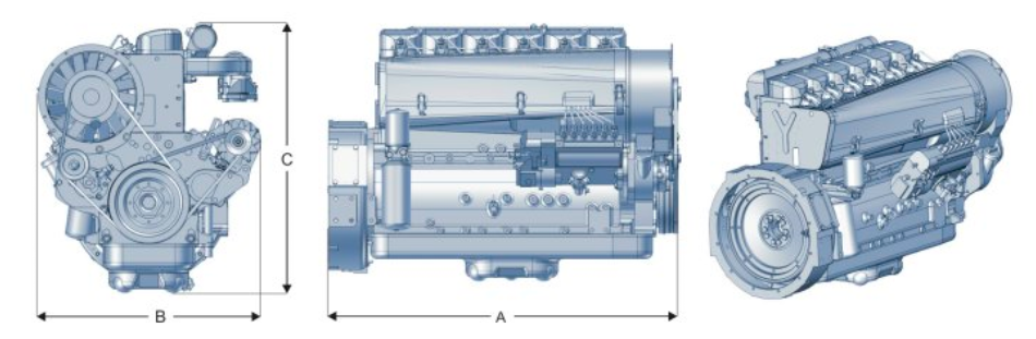 F6L913  Air Cooled 4 Stroke 6 Cylinder Diesel Engine for Deutz